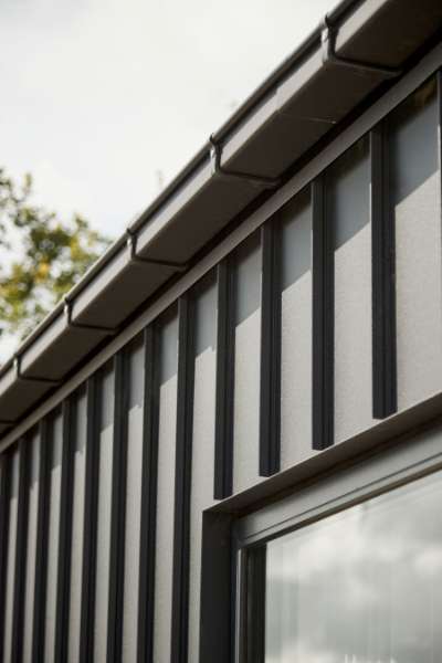 Steel and wood annex for extra space for ‘loaning out’ at Risskov Library, Risskov Bibliotek - Fortebakken 1, 8240 Risskov